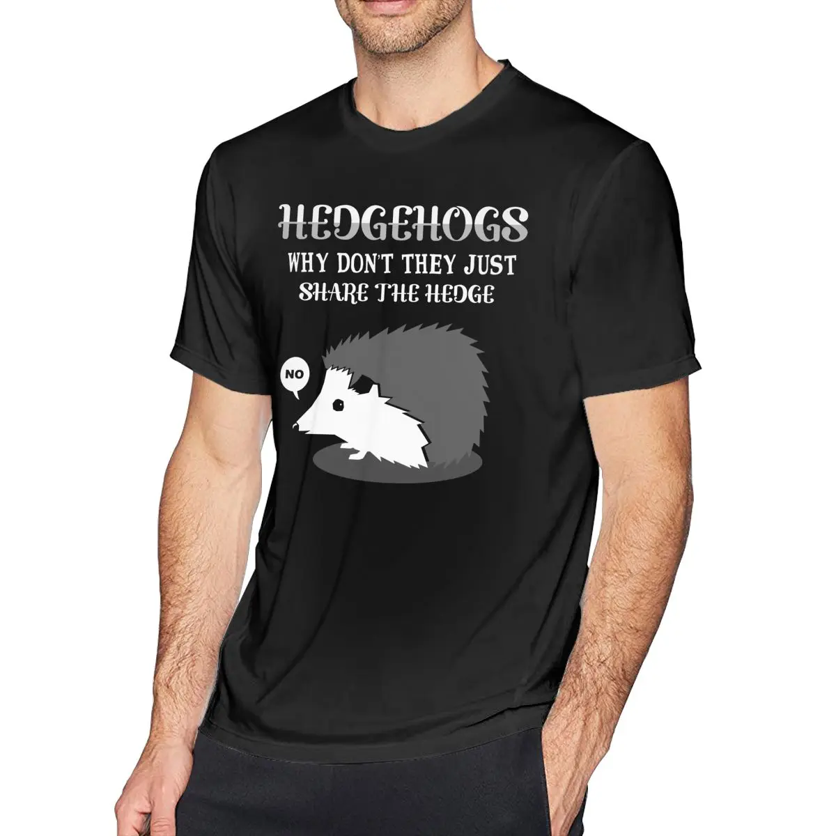 

Hedgehog T Shirt They Share The Hedge T-Shirt Men Short Sleeve Tee Shirt Plus size Graphic Beach Tshirt