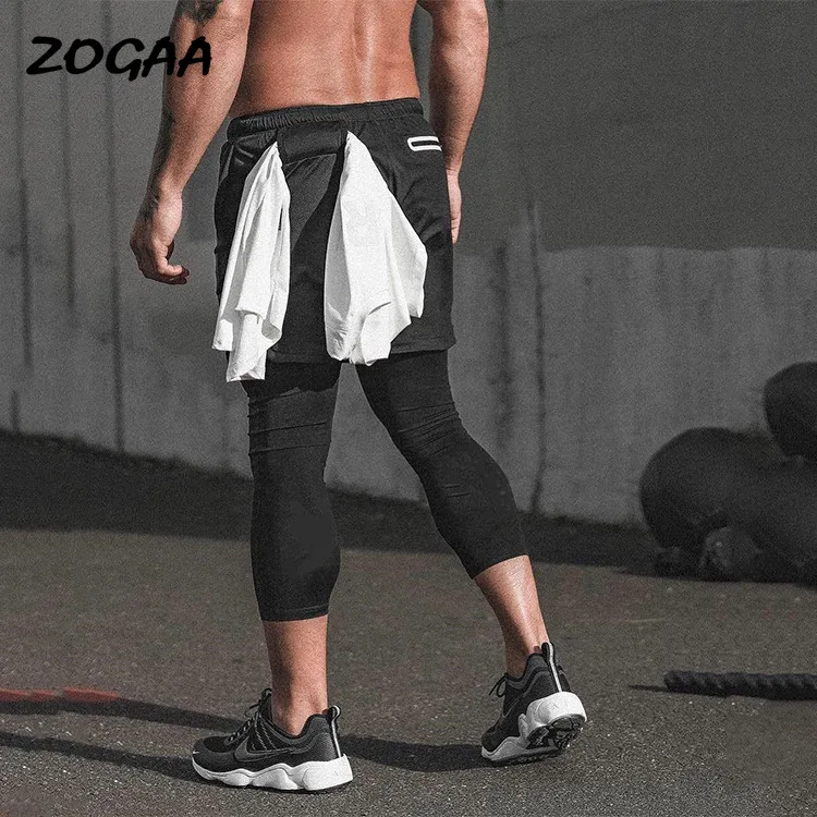 

ZOGAA Joggers Shorts Mens Fitness Bodybuilding Workout Quick Dry Beach Shorts Male Summer Sportswear Bottoms