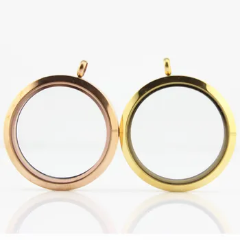 

10pcs/lot 38mm Round Glass Floating Locket Pendant Stainless Steel Magnetic Floating Charms Locket Pendant for Women Jewelry