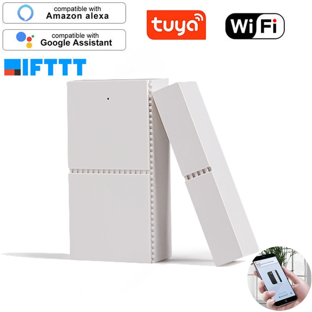 Tuya Smart WIFI Magnetic Door Window Sensor Open Alarm Entry Alert Security Detector Remote Control Smart Life Alexa Google Home