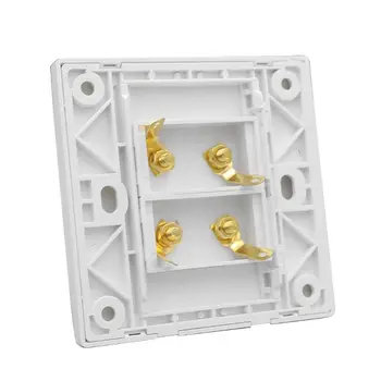 

Audio Panel Terminals 2 Speaker 4 Binding Post Banana Jack Connector Wall Socket Plate Surround Sound LX9A