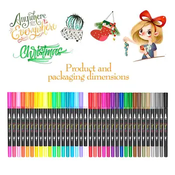 

36 Colors Dual Tips Watercolors Brush Pen Art Markers Set for Drawing Sketching Coloring Art Supplies Professional Markers
