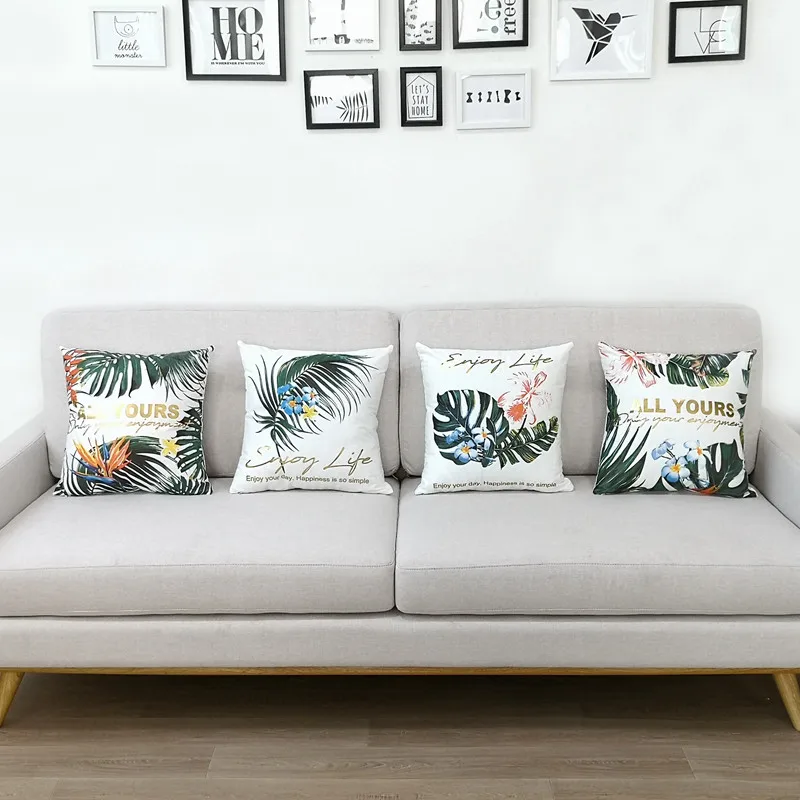 

Fuwatacchi Hot Stamping Cushion Cover Printed Pillow Cover for Chair Decoration for Sofa Throw Pillows Cases 45cmX45cm