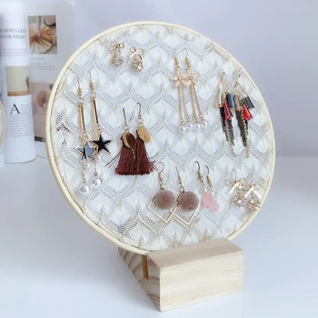 

Lace Creative Earrings Frame Women Jewelry Frame Storage Jewelry Frame Display Wall Ear Studs Shelf