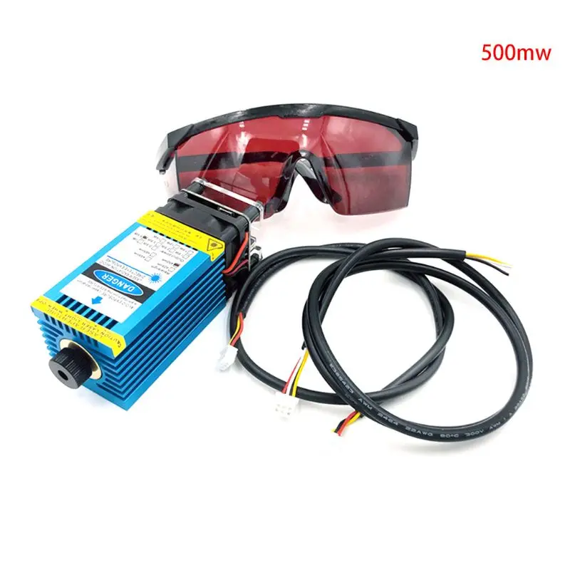 500mw DIY 3500/500 мВт синий гравировальный модуль с фокусируемым 445nm высокой мощности гравировальная головка 5,5 Вт Деревообрабатывающие инструменты - Цвет: 500mw