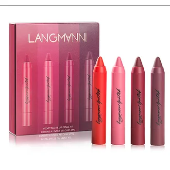 

Hot sale 4pcs Matte Lipstick Pen Long Lasting Color Beauty Makeup Lip Cosmetics for Women Ladies FRE