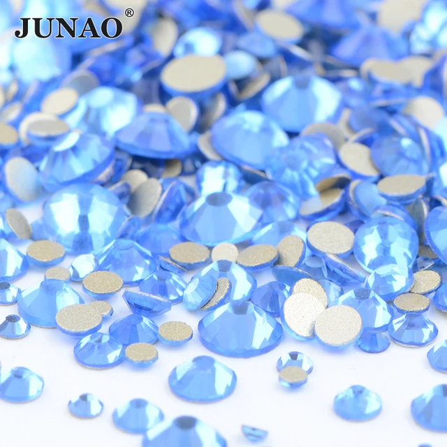 zhaomeidaxi 100Pcs/Set Popular FlatBack Crystals Mix Sizes Multi Shapes  Resin Crystal AB Rhinestones For Nail Art Craft 3D Decorations Flat Back Stones  Gems Set 