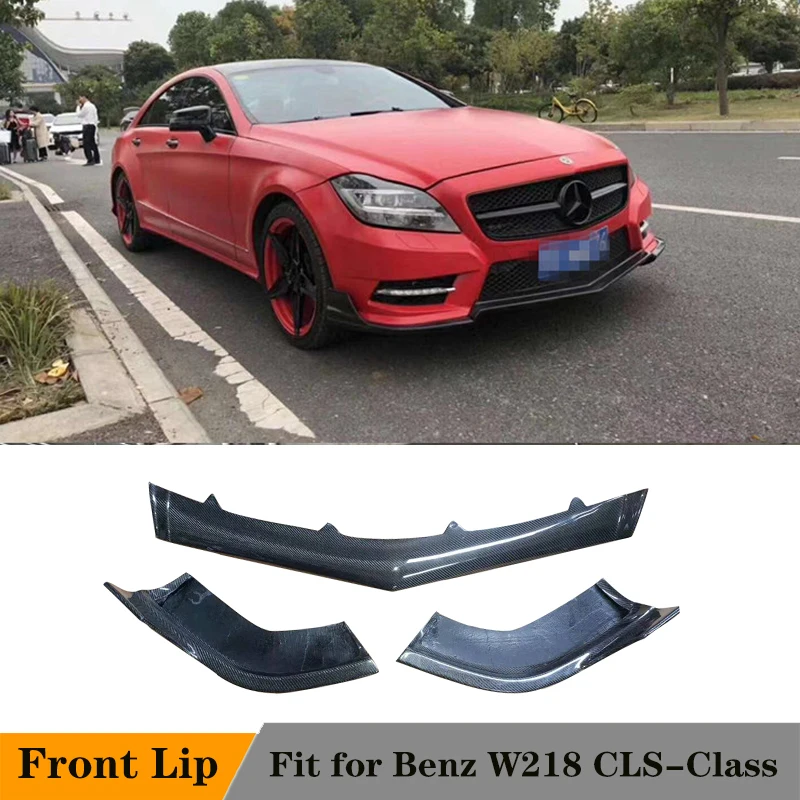 Передний спойлер для Mercedes Benz CLS Class W218 CLS350 550 CLS63 2012 2013 бампера из углеродного