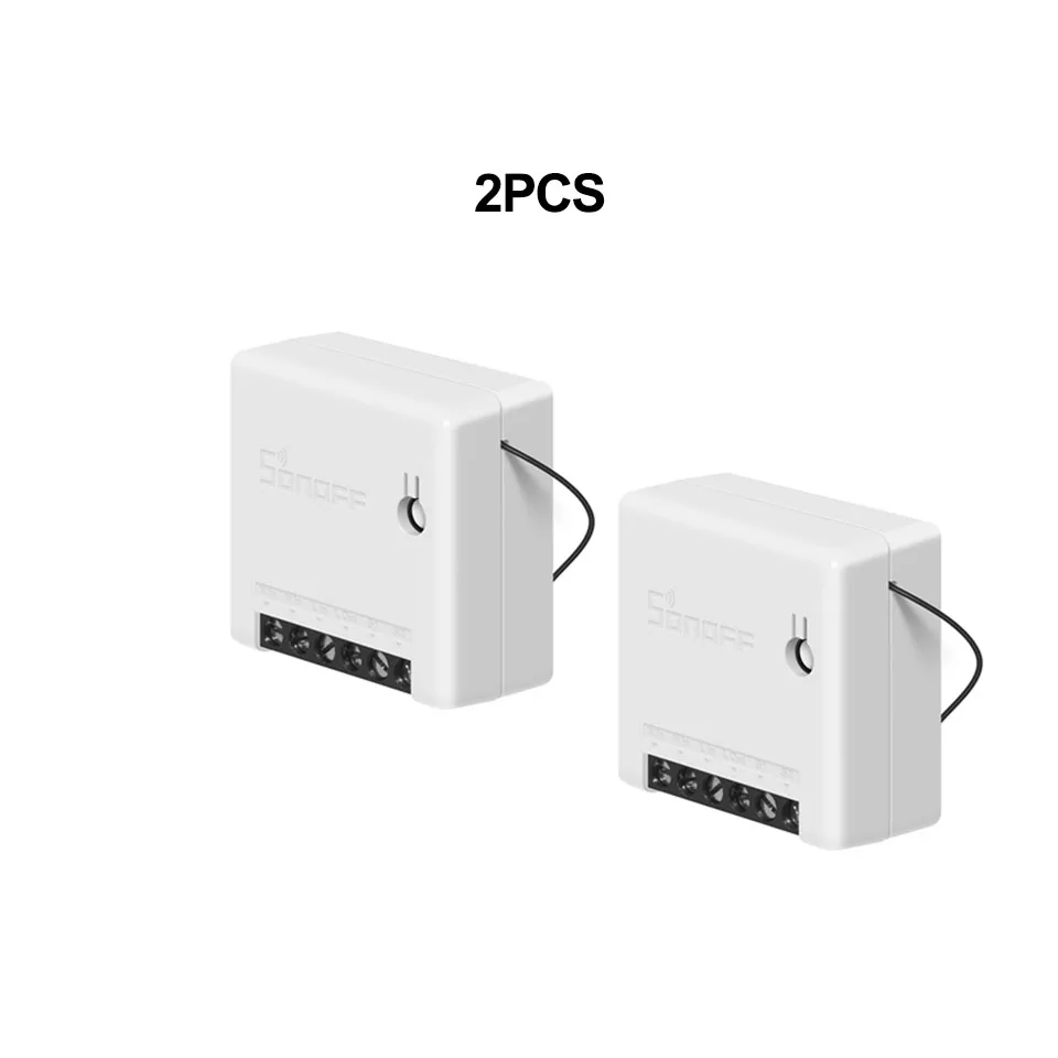 sonoff mini 2pcs SONOFF мини Wifi умный DIY переключатель модуль 110-240 в контрольный Лер светильник с таймером 2way переключатель голосового управления работа с Alexa Google home - Комплект: sonoff mini 2pcs
