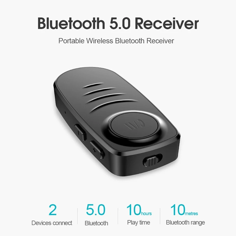 Автомобильный беспроводной передатчик Bluetooth 5,0 аудио стерео музыкальный адаптер 3,5 мм AUX