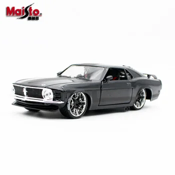 

MAISTO 1:24 1970 FOD MUSTANG BOSS DESICN Simulation Alloy Car Model Collection Gift Metal Toy Ornaments for Kids Free Shipping