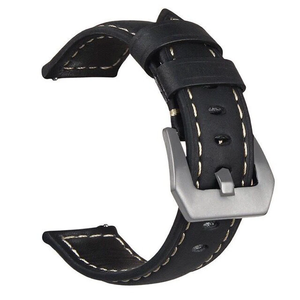 20mm 22mm Genuine Leather Watch band Strap for Samsung Galaxy Watch 42 46mm Gear S3 S2 Sport WatchBand Quick Release smartwatch