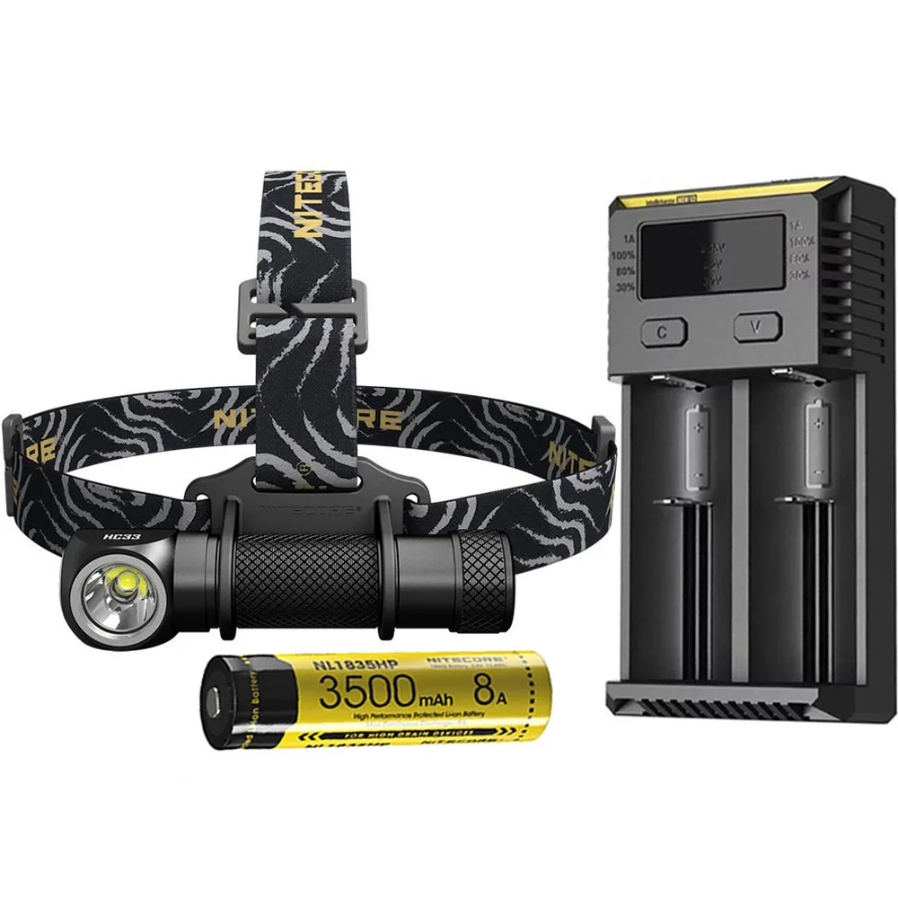 HC33 NL1835HP I2 NITECORE HC33 портативный налобный фонарь CREE XHP35 HD max 1800 люмен луч бросок 187 м головной светильник 8 режимов работы наружный головной светильник - Испускаемый цвет: HC33 NL1835HP I2