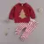 Citgeett Autumn 0-24M Children Kids Girls Boys Set Long Sleeve Christmas Tree Top Lace Up Elastic Waist Striped Trousers Set 4
