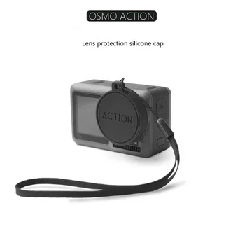 

Lens cap silicone Protective cover with anti-lost lanyard strap for dji osmo action camera accessories
