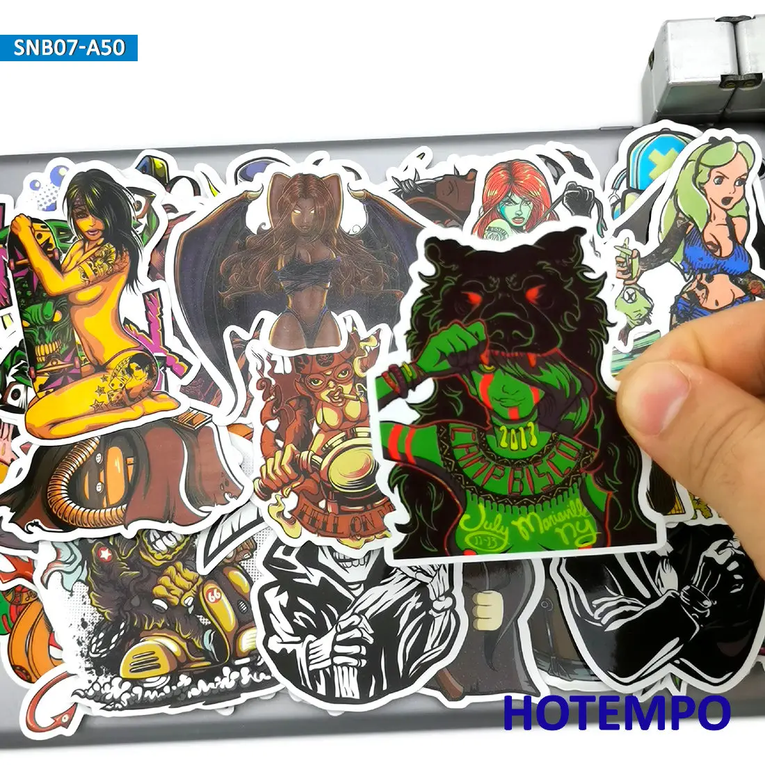 50pcs Punk Rock Graffiti Mix Weird Funny Fashion Stickers for Mobile Phone Laptop Luggage Skateboard Bike Car Art Style Stickers