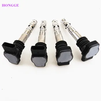 

HONGGE 4pcs Passat B5 Bora Derby Beetle Golf MK4 A4 A6 TT S3 1.8T Ignition Coils 06B 905 115 T S J D B N 06B905115T