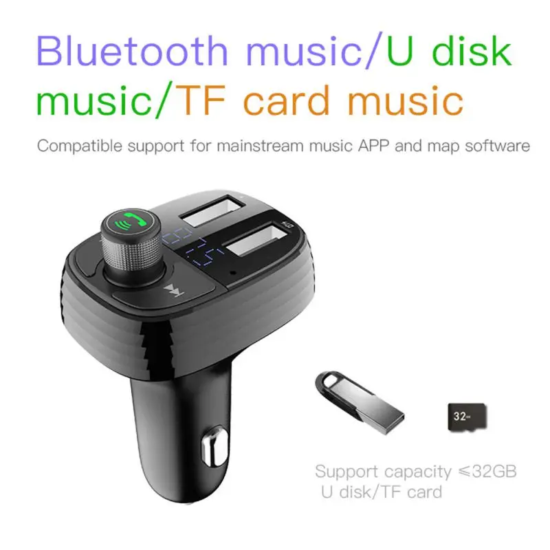 Многофункциональный музыкальный mp3 плеер без потерь с Bluetooth 4,2 FM передачей на расстояние, автомобильный светильник с поддержкой tf-карты