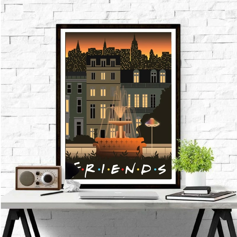 

Pictures for Home Design Posters VintageFriends Canvas Poster Classical Room Decor Gift Paintings Wall Decor Noframe