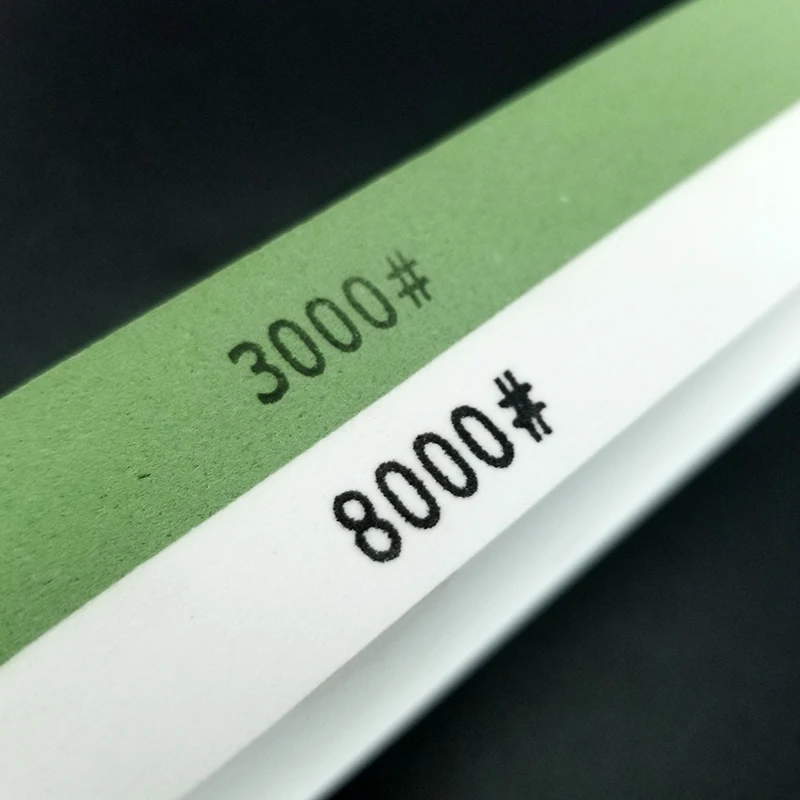 Двусторонний 3000/8000 зернистость белый корунд заточка профессиональный шлифовальный нож с нескользящей Силиконовой подложкой заточка системы