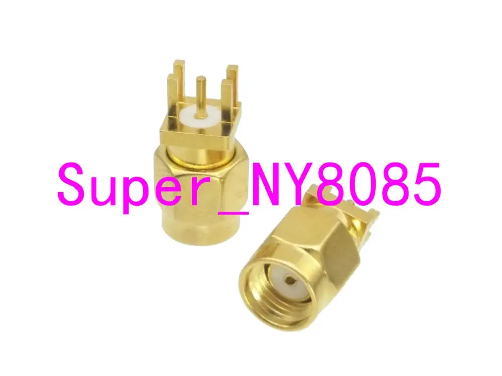 

RP-SMA male with jack pin solder for PCB clip edge mount RF connector