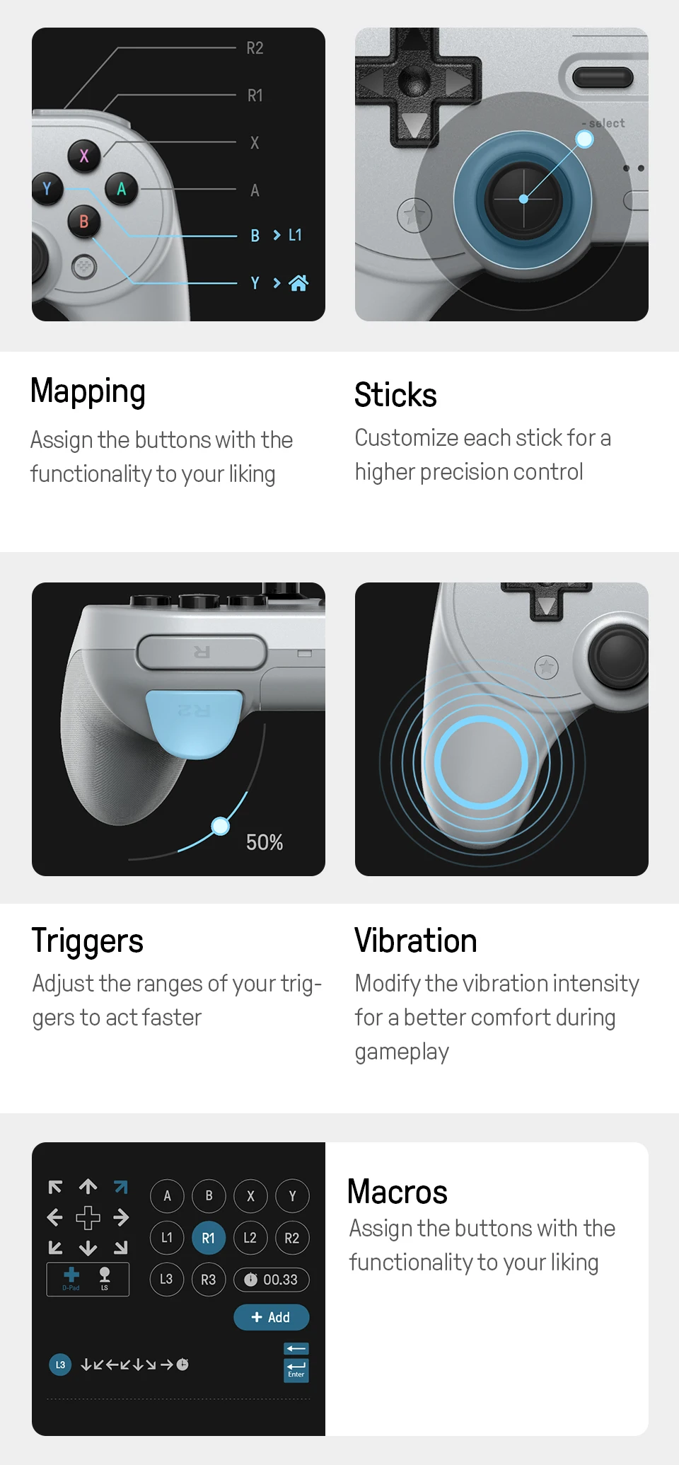 8BitDo Pro 2 Bluetooth Gamepad Controller with Joystick for Nintendo Switch, PC, macOS, Android, Steam & Raspberry Pi