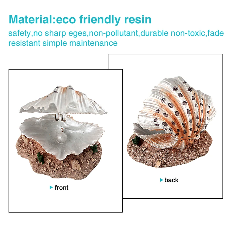 2 Aquarium Decoration Aerating Action Ornament Shell Pearl Air Stone Aquarium Fish Tank Shell Bubbler Decor Bubble Decoration 2019