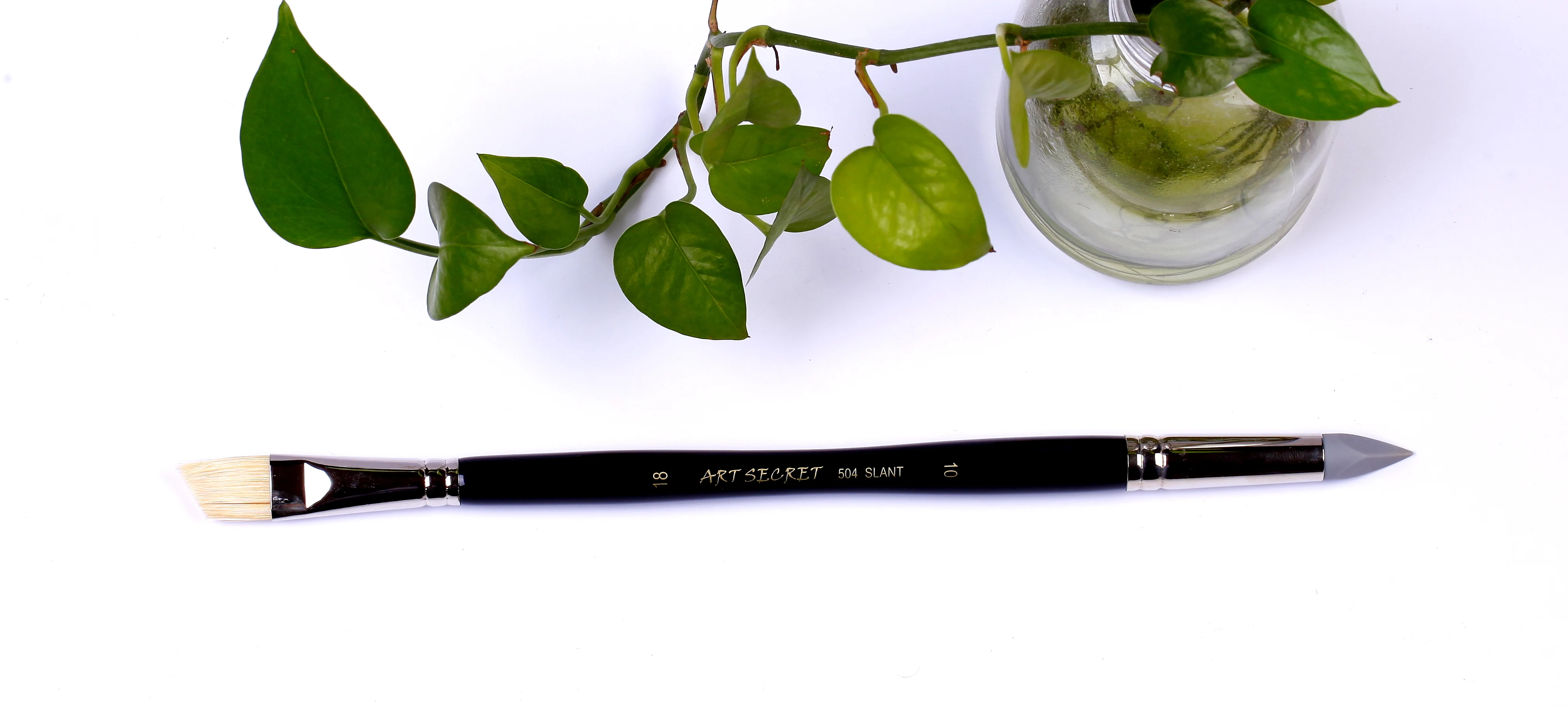 ArtSecret Südkorea Berufs Öl Pinsel 504 Schräg Malerei Zeichnung Acryl Mit Silikon Kopf Auf Die Andere Seite – Detail 11