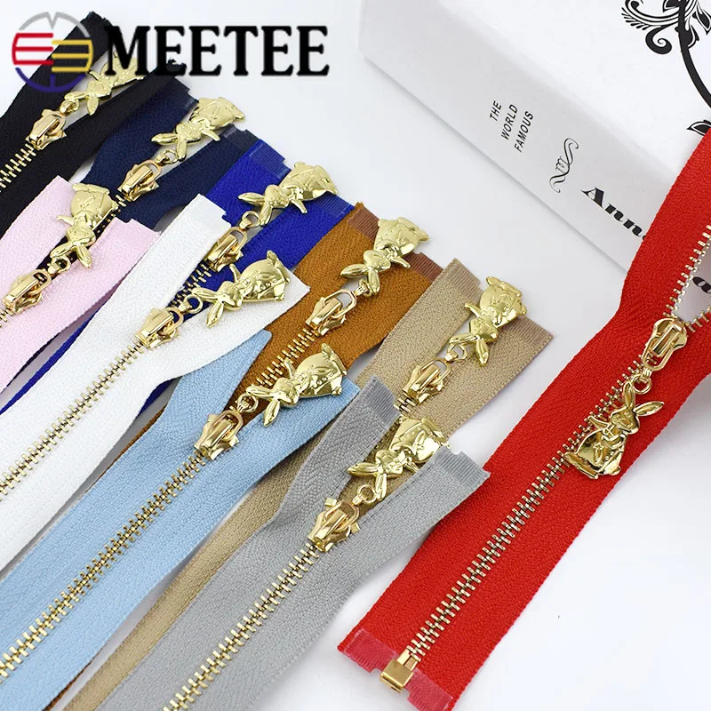 2/5 шт Meetee 40-70 см 3# металлическая молния съемник кролик Silder застежкой-молнией DIY сумки кошелек одежды Декор молния принадлежности для шитья товары