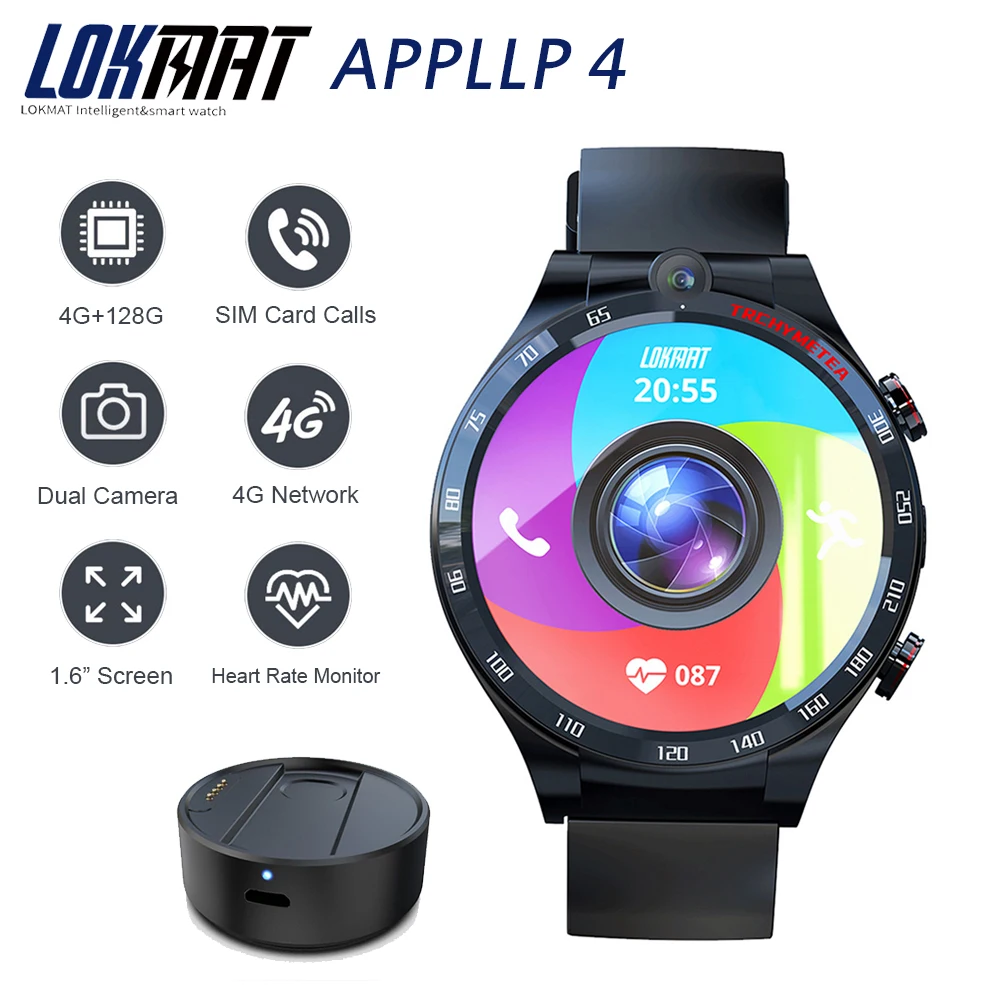 Lokmat Appllp 4 Smart Watch Men 4g Independent Call 1.6” Tft Screen Fitness  Tracker 4gb Ram+128gb Rom Ip67 Waterproof Smartwatch - Smart Watches -  AliExpress
