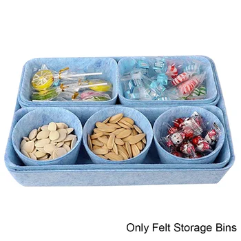 

8pcs Dividers Felt Storage Bins Home Organizer Kids Toy Soft Living Room Wardrobes Sundries Closet Trays Office Drawer Bedroom