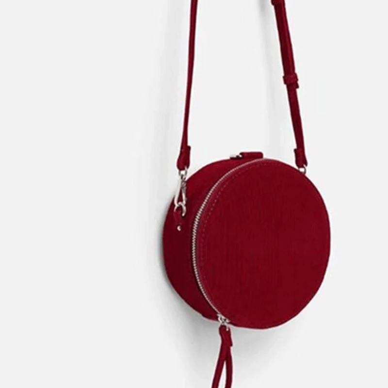 Женская сумка простая круговая сумка-мессенджер Женская Мини Круглая сумка из искусственной кожи женская сумка через плечо