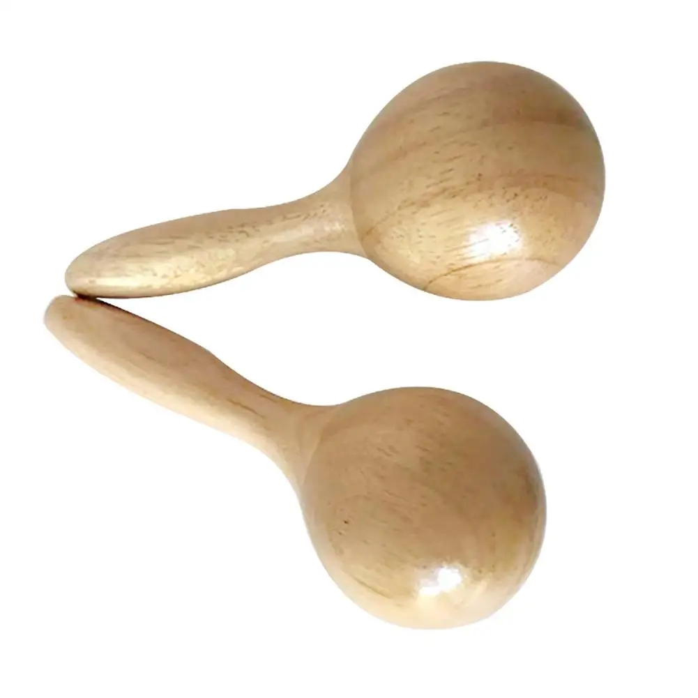 

2Pcs Mini design Wooden Musical Percussion Instrument Children Maraca Rattle Tool Toys develop their sense of rhythm toys gifts