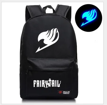 

Creative Fairy Tail Backpack Anime Luminous Printing School Bag For Teenagers Cartoon Mochilas
