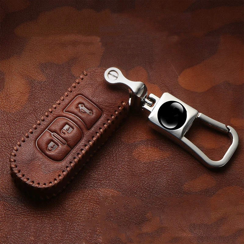 

Genuine leather Car Remote Smart Key Case Cover For Mazda 3 Mazda6 CX5 CX4 CX- 5 CX- 7 CX- 9 Atenza Car Styling Keychain durable