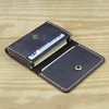 Handmade Genuine Leather Card Wallet  Leather Card Holder Men small Purse Credit ID card Holder Women Business Card case ► Photo 1/6