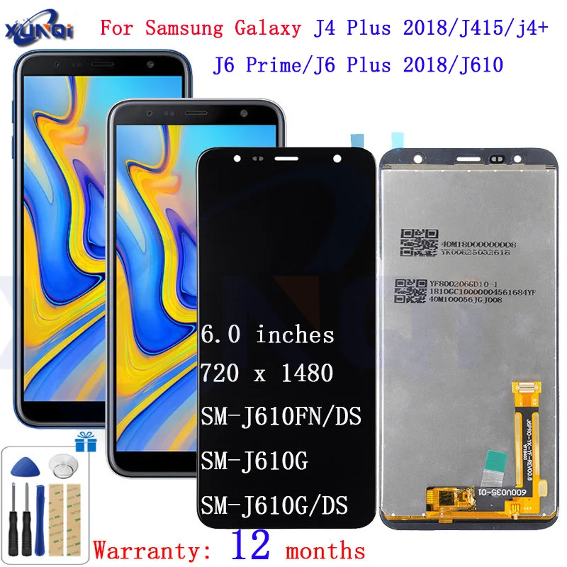 

J610 LCD For Samsung Galaxy J4+ 2018 J4 Plus J415 J415F J410 J6 Prime J6 Plus 2018 J610 LCD Display Touch Screen Sensor Asse