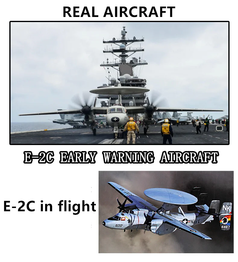 Terebo 1: 72 металлические E-2C орлиный глаз раннее предупреждение модель самолета морской самолет модель украшения коллекция подарок