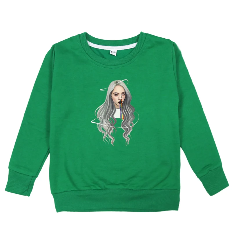 kids hoodies 9 Fashion Billie Eilish T-shirts Kids Clothes Winter Autumn Hoodie Children Sweatshirts for Baby Boys Girls Long Sleeves hoodie - Цвет: kids hoodies 9