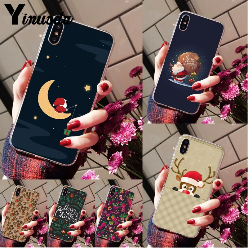 Yinuoda Marry Christmas DIY красивые аксессуары для телефонов Чехол iPhone 8 7 6 6S Plus X XS max 10 5 5S SE XR