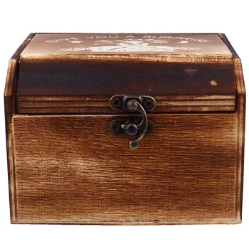 

1Pc Halloween Prank Scare Box Wooden Surprise Box Scary Witch Funny Toy with Horror Sound and Light Without Battery (Red Hair Wi