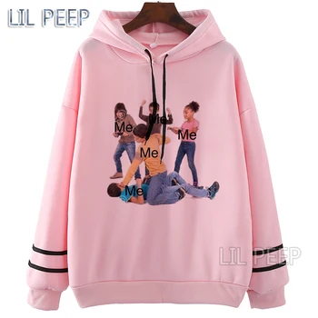 

New Funny Print Personality Womens Clothing Gothic Sweatshirt Women Casual Polyester Oversized Hoodie Pink Clothing Punk Tops