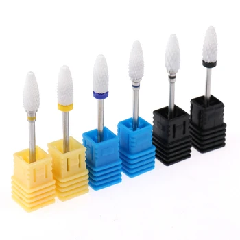 

1Pc Electric Ceramic Grinding Head Nail Drill Bits Colorful Mixed Size Ceramic Electric Nail Mills Cutter For Machines New~