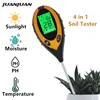 Professional Soil PH Meter 4 In1 LCD Temperature Solar Moisture PH Garden Soil Tester LCD Display 30% off ► Photo 1/6