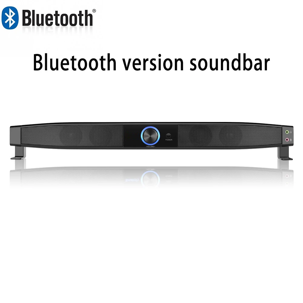 Bluetooth version 10 Вт pc звуковая панель домашний кинотеатр проводной беспроводной Саундбар ТВ мультимедийный настольный громкоговоритель с разъемом для наушников/микрофона для ПК ноутбука - Цвет: Bluetooth version