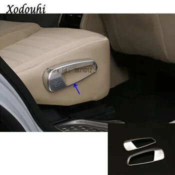 

For Ford EDGE 2015 2016 2017 car styling ABS Chrome rear seat adjustment knob button switch cover trim hoods part 2pcs