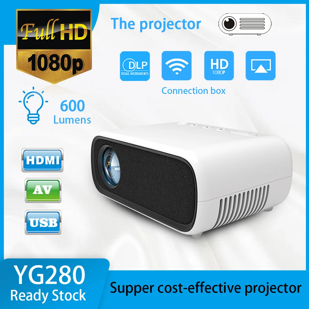 Mini projektor LED 480*272 pikseli z HDMI/USB/AV/interfejs Audio przenośna gra projekcyjna domowy odtwarzacz mediów