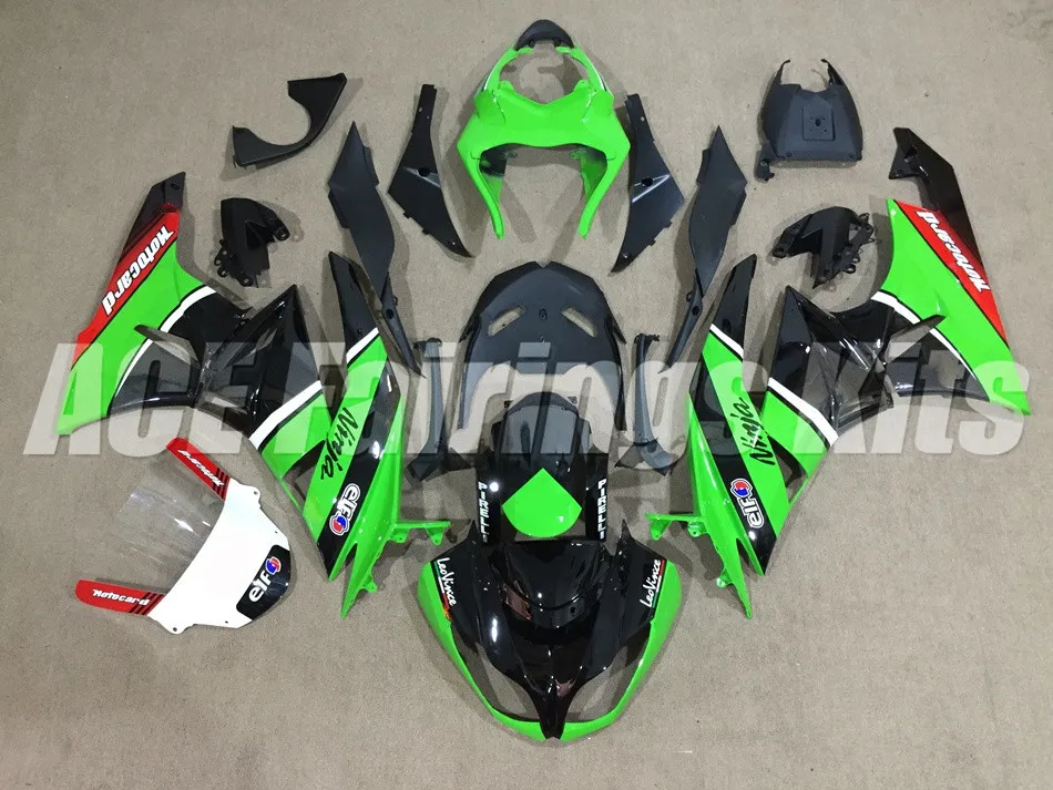 Литьевая Форма ABS обтекатель комплект подходит для Kawasaki Ninja ZX6R 2009 2010 2011 2012 Обтекатели ZX-6R 09 10 11 12 красный зеленый черный