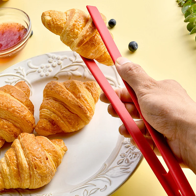 29cm Silicone Grill Tongs Non-Stick Food Bread Clip Heat Resistant BBQ Salad Cooking Serving Clamp Steak Pasta Clip For Kitchen