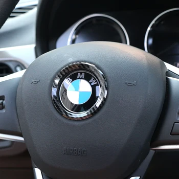 

Car styling Carbon fiber Steering Wheel Center Decoration Ring Case For BMW 1 3 4 5 7 Series M3 M5 GT3 E81 E87 F30 34 F10 GT5 X1